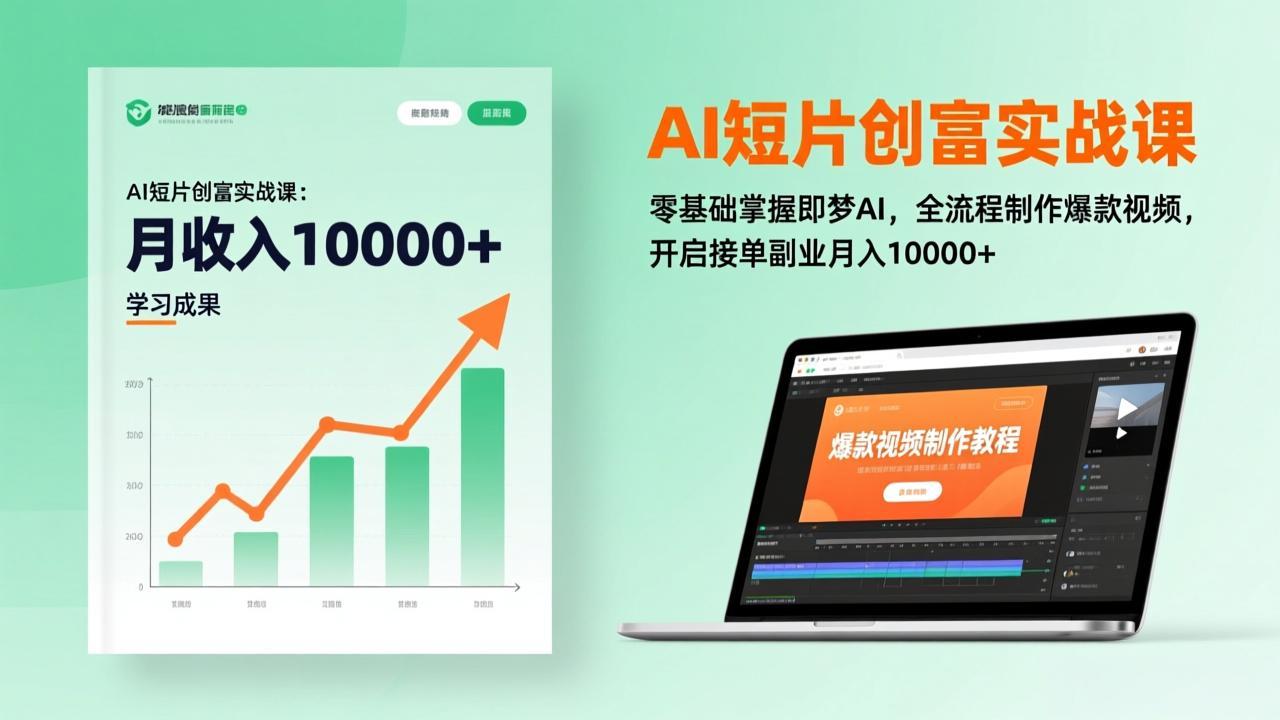 AI短片创富实战课：零基础掌握即梦AI，全流程制作爆款视频，开启接单副业月入10000+(更新-小目标云网创