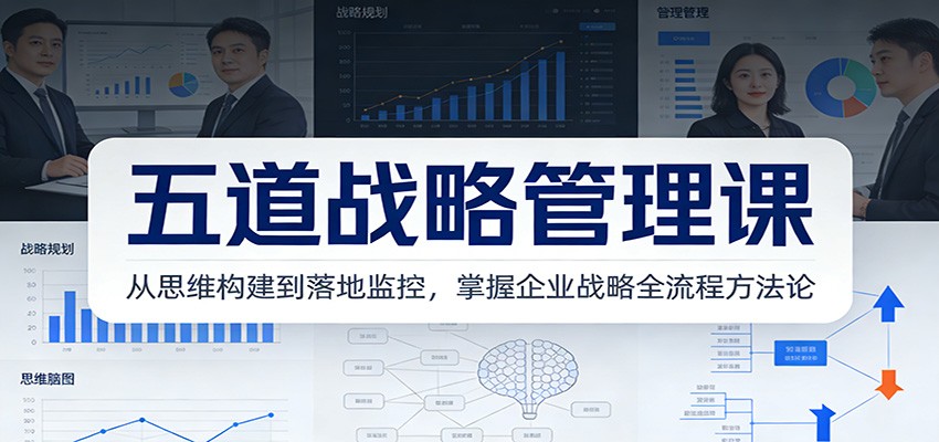 五道战略管理课：从思维构建到落地监控，掌握企业战略全流程方法论-小目标云网创