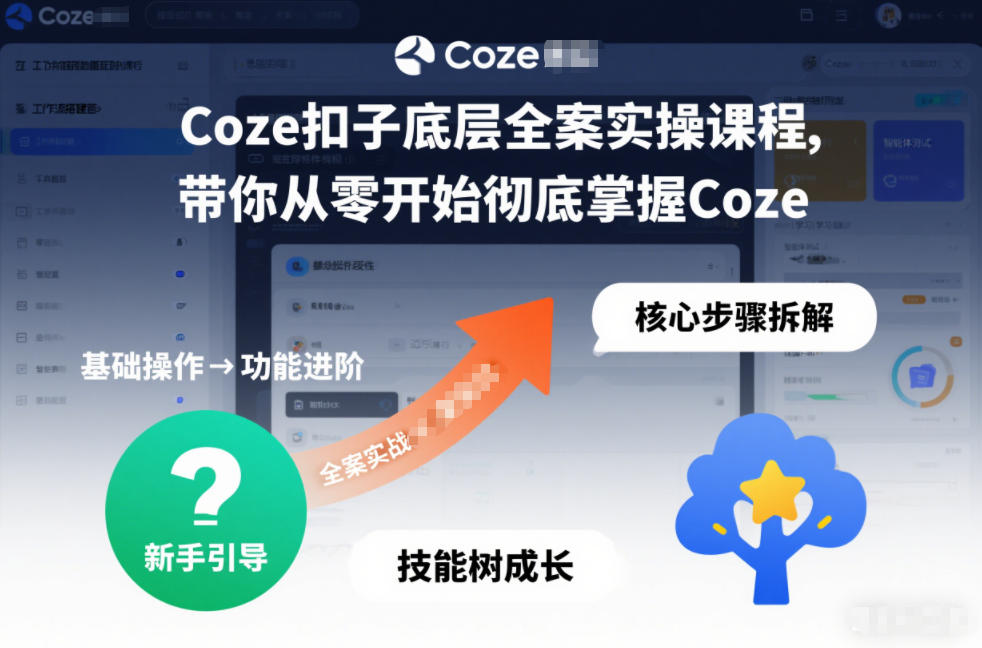 Coze扣子底层全案实操课程,带你从零开始彻底掌握Coze-小目标云网创