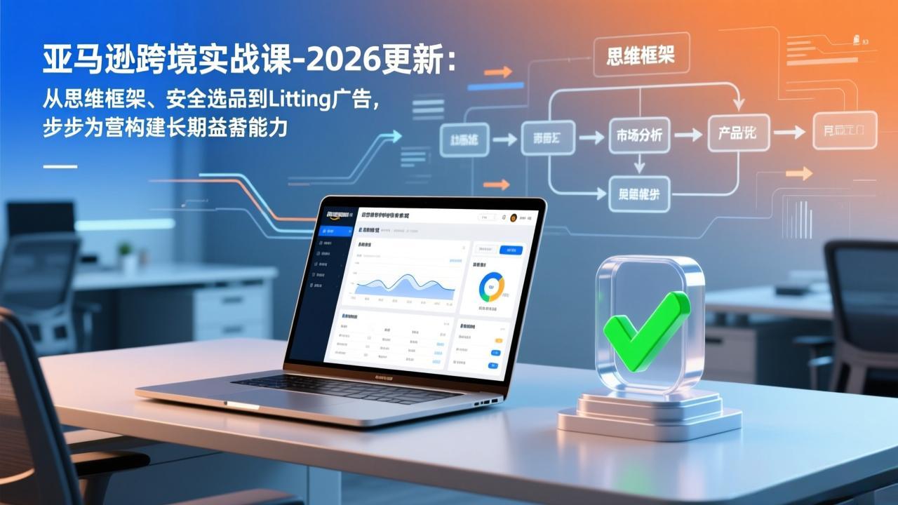 亚马逊跨境实战课-2026更新:从思维框架、安全选品到Listing广告,步步为营构建长期盈利能力-小目标云网创
