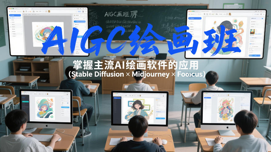AIGC绘画班，掌握主流Ai绘画软件的应用(Stable Diffusion x Midjourney x Fooocus)-小目标云网创