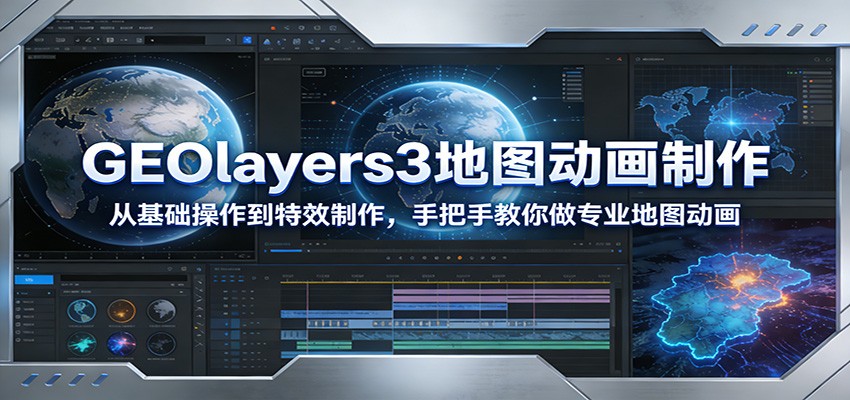 GEOlayers3地图动画制作:从基础操作到特效制作,手把手教你做专业地图动画-小目标云网创