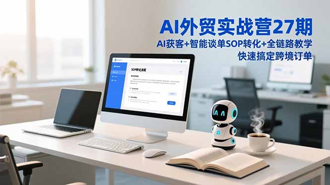 AI外贸实战营27期,AI获客+智能谈单+SOP转化+全链路教学,快速搞定跨境订单-小目标云网创