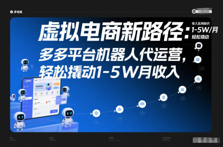 虚拟电商新路径：多多平台机器人代运营，轻松撬动1-5W月收入【揭秘】-小目标云网创