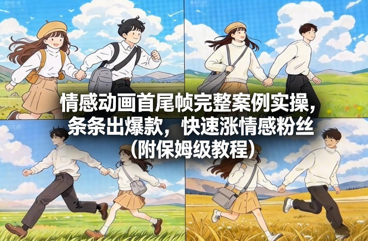 情感动画首尾帧完整案例实操,条条出爆款,快速涨情感粉丝(附保姆级教程)