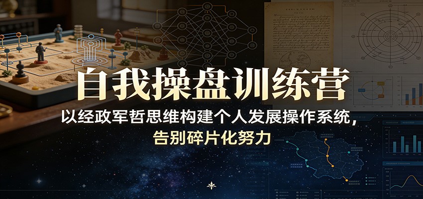 自我操盘训练营:以经政军哲思维构建个人发展操作系统,告别碎片化努力-小目标云网创
