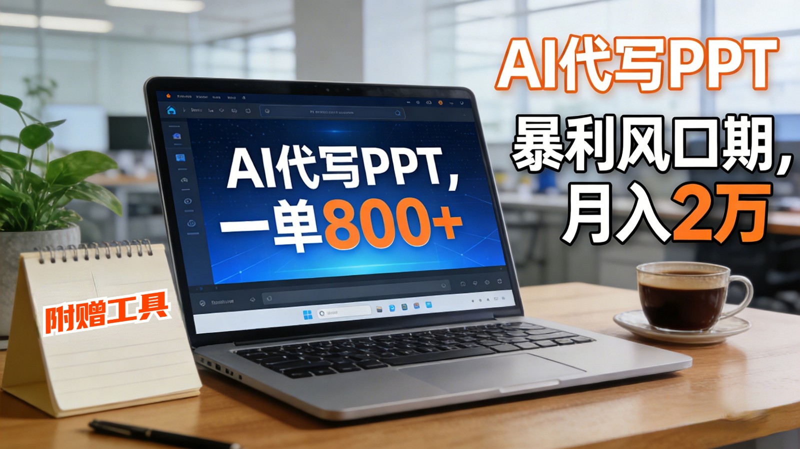 AI 代写做 PPT!一单狂赚 800+,风口期月入 2 万(工具 + 提示词直接送)-小目标云网创