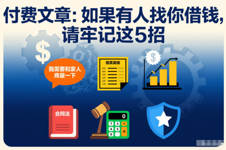 付费文章：如果有人找你借钱，请牢记这5招-小目标云网创