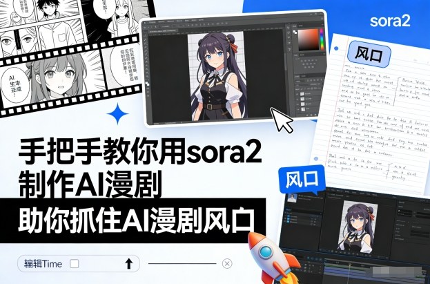手把手教你用sora2制作AI漫剧，助你抓住AI漫剧风口-小目标云网创