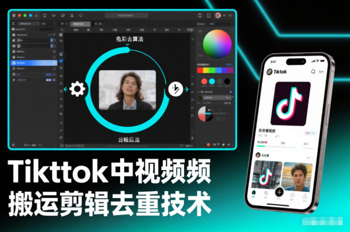 Tiktok中视频纯搬运剪辑去重技术,外来技术,自行测试-小目标云网创