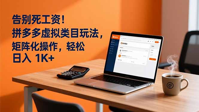 告别死工资!拼多多虚拟类目玩法,矩阵化操作,轻松日入 1K+-小目标云网创