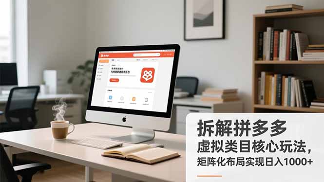 拆解拼多多虚拟类目核心玩法,矩阵化布局实现日入1000+-小目标云网创