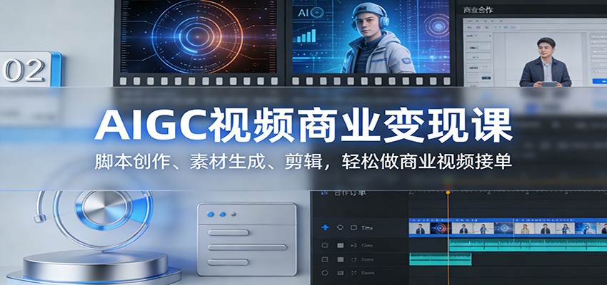 AIGC视频商业变现课：脚本创作、素材生成、剪辑，轻松做商业视频接单-小目标云网创